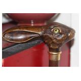 Well Carved Rabbit Head Cane