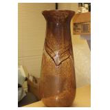 Brown Art Glass Vase