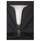 A Large Glass Trumpet Vase
