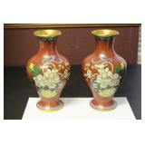 A Pair of Chinese Cloisonne Vases- Vintage