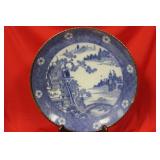 A Japanese Blue and White Porcelain Imari Plate