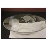 An Acid Etched Glass Bowl