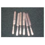 Set of 6 Mother of Pearl Butter Knives