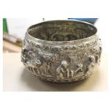Silverplated Asian Repousse Bowl