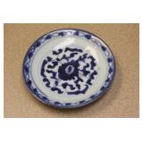 Antique Chinese Flow Blue Plate
