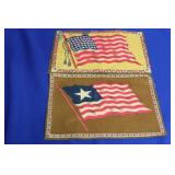 Lot of 2 Vintage Tobacco Flags