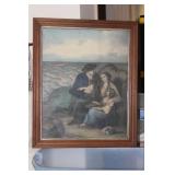 Antique Framed Print 'Ship Wreck'