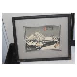 Vintage Framed Japanese Print