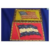 Lot of 2 Vintage Tobacco Flags