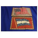 Lot of 2 Vintage Tobacco Flags