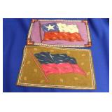 Lot of 2 Vintage Tobacco Flags