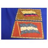Lot of 2 Vintage Tobacco Flags