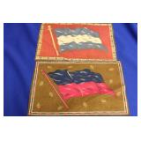 Lot of 2 Vintage Tobacco Flags