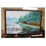 A Large Modern Oil on Canvas