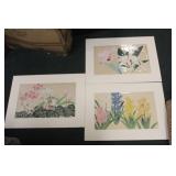Set of 3 Masaharu Aoyama Japanese Woodblock Prints