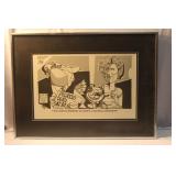 A Framed Denver Post Cartoon by Oliphant