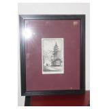 Signed Harriet Roudebush Engraving