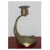 Art Deco Brass Candle Holder