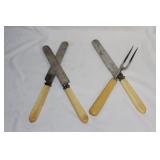 Set of 4 Bone Handle Utensils