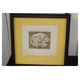 Framed William F. Cox Woodcut