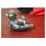 A Chinese Cloisonne Duck Trinket Box