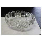 A Cut Glass Footed Bowl