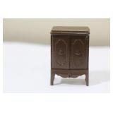 A Miniature Metal Armoire