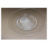 Signed Val St Lambert Crystal Artist Plate