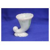An Akro Glass Cornucopia Small Vase or Holder