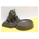 A Nuart Art Deco? Period Spelter Ashtray