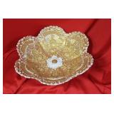 A Meissen Gold Gilted Foot Foliated Plate