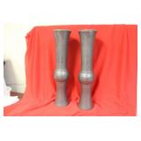 A Pair of Pewter Funeral Powder Container?