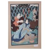 Framed Woodblock Print by Kuniyoshi Utagawa