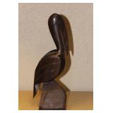 Exotic Wood Carved Pelican