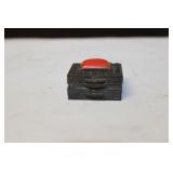 Rare Chinese Coral and Metal Small Trinket Box