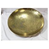 A Vintage Chinese Dragon Brass Plate/Bowl