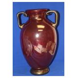 Art Glass Two Handle Vase