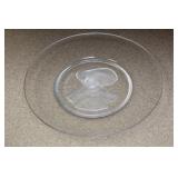 Signed Val St Lambert Crystal Artist Plate