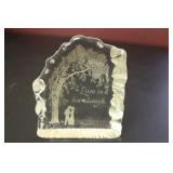 An Etched Glass Paperweight