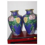 Pair of Chinese Cloisonne Vase