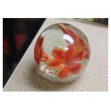 Vintage Art Glass Paperweight