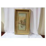 A Chinese/Asian Framed Watercolor