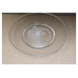 Signed Val St Lambert Crystal Artist Plate