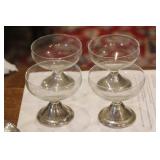 Set of 4 Weighted Sterling Base Goblets
