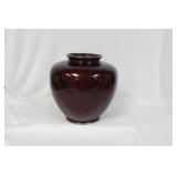 A Japanese Cloisonne Ginbari Pigeon's Blood Vase