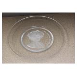 Signed Val St Lambert Crystal Artist Plate