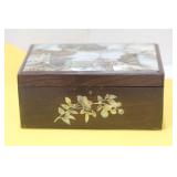 A Vintage/Antique Mother of Pearl and Wooden Box