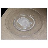 Signed Val St Lambert Crystal Artist Plate
