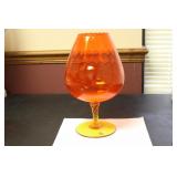 A Blenko (?) Large Goblet with Label