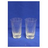 Set of Two Small Cut Glass Tumblers